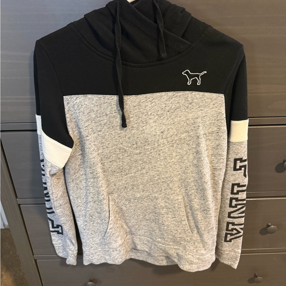 Victoria's Secret PINK Black and Gray Sweatshirt